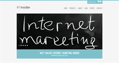 Desktop Screenshot of internetmarketinginsider.com